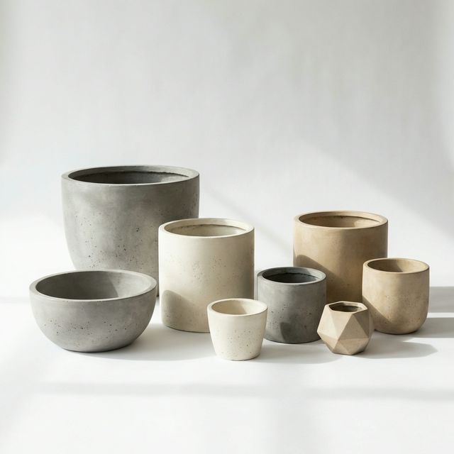 Cement pots collection